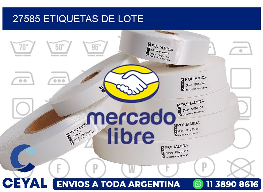 27585 Etiquetas de lote