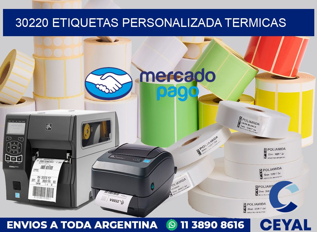 30220 etiquetas personalizada termicas