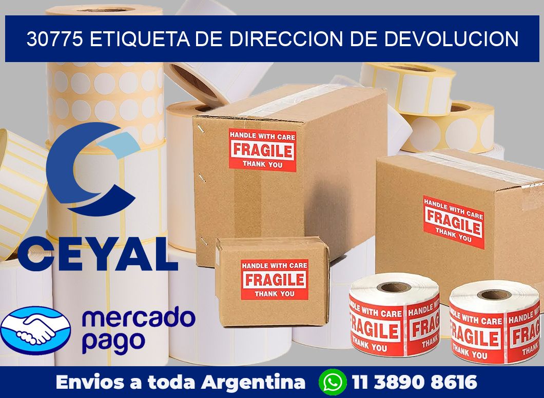 30775 Etiqueta de direccion de devolucion