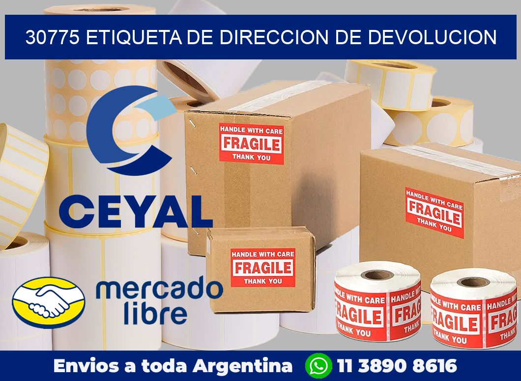 30775 Etiqueta de direccion de devolucion