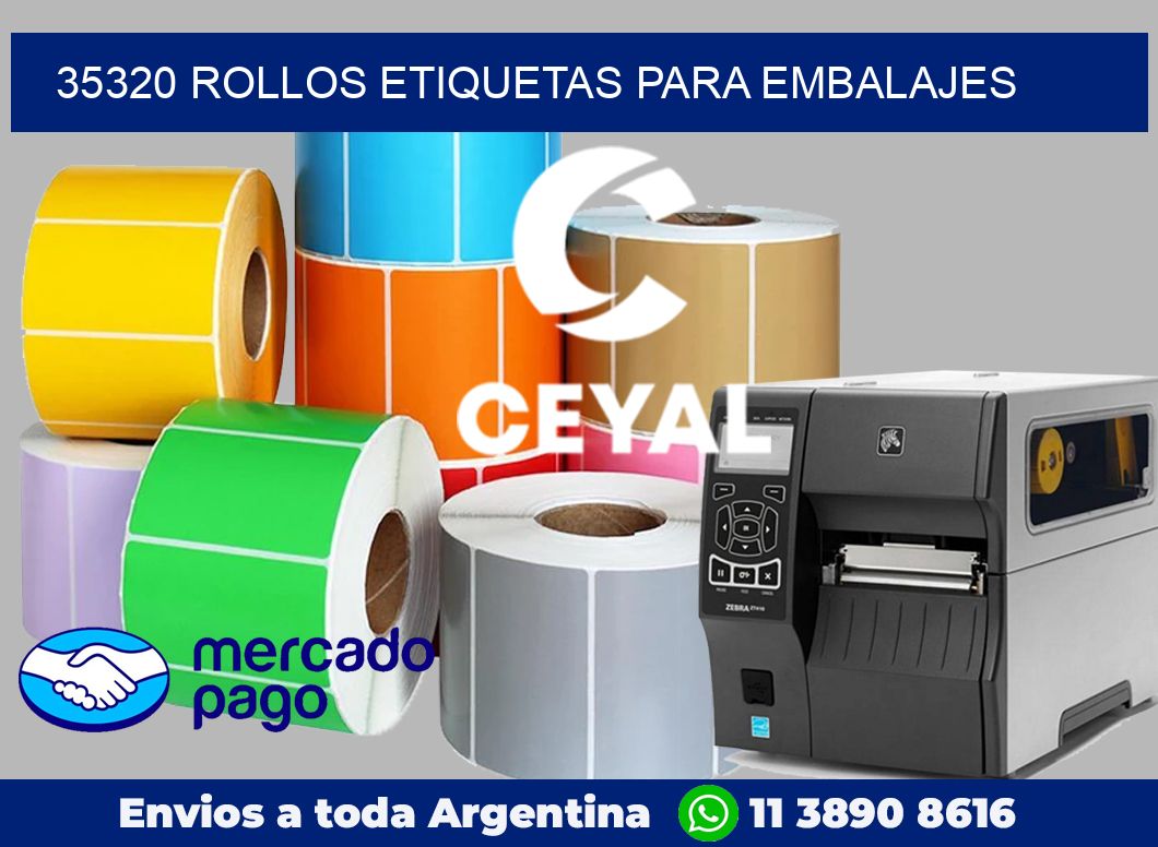 35320 Rollos etiquetas para embalajes