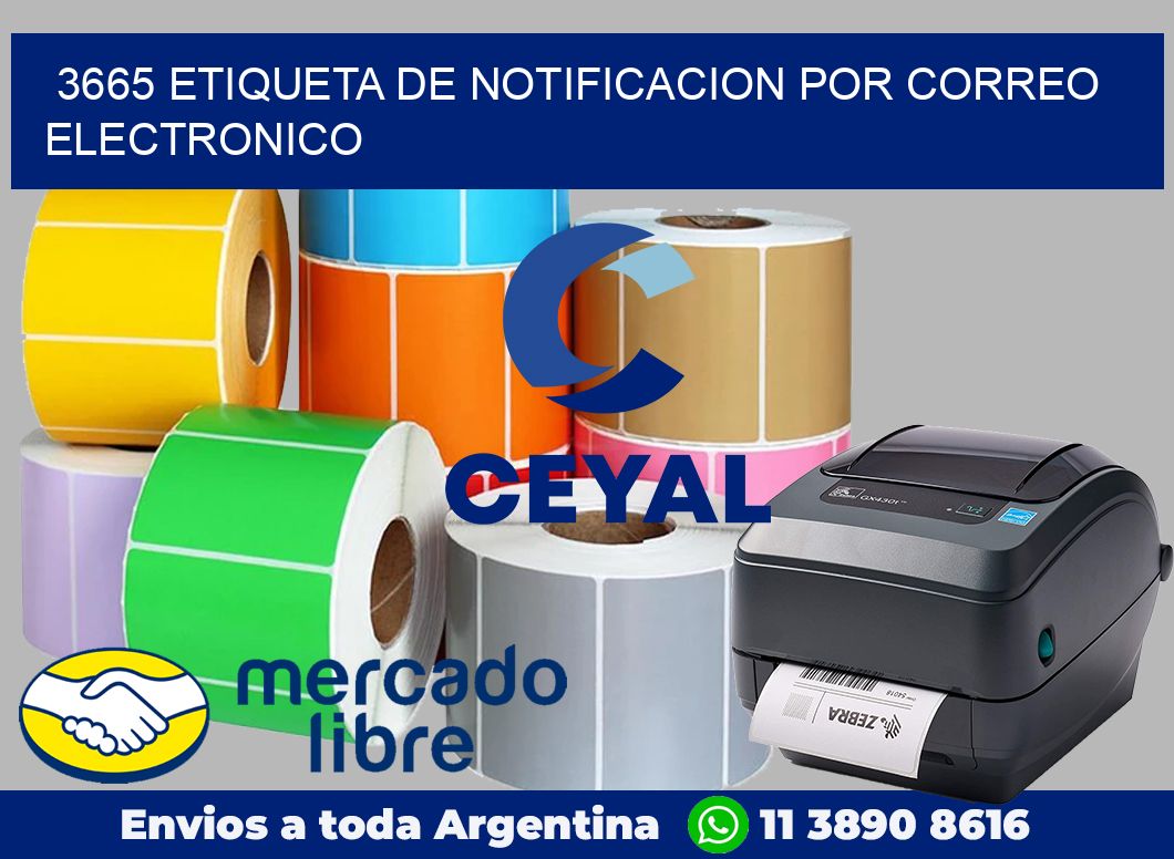 3665 Etiqueta de notificacion por correo electronico