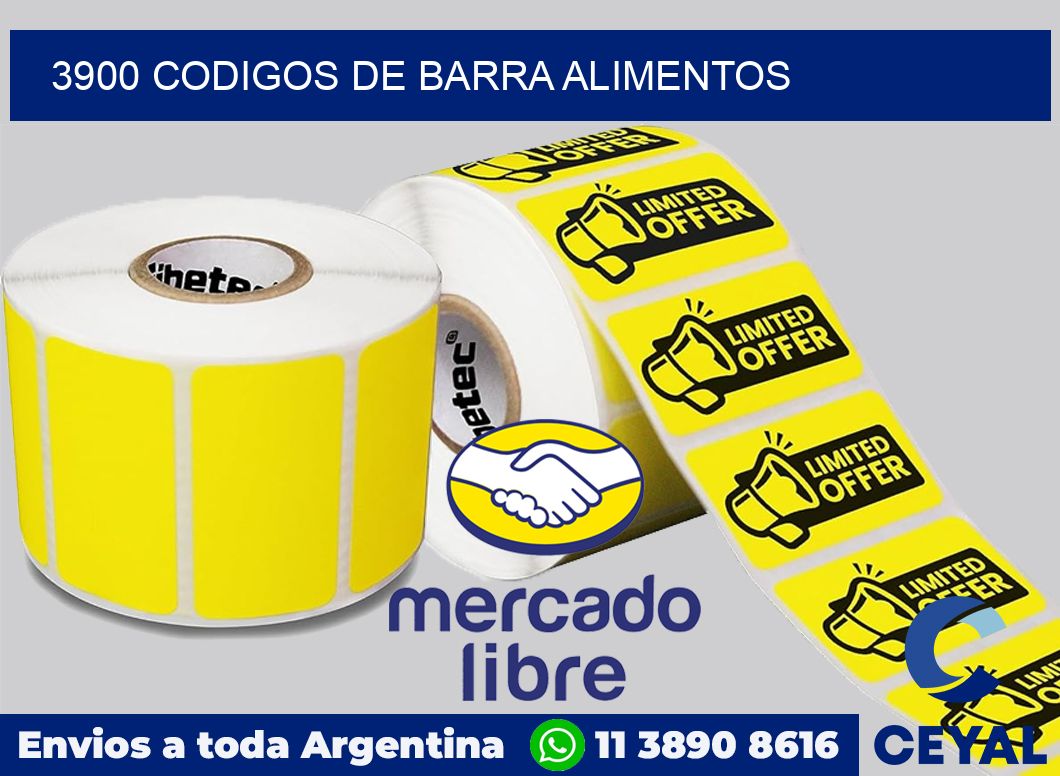 3900 Codigos de barra alimentos