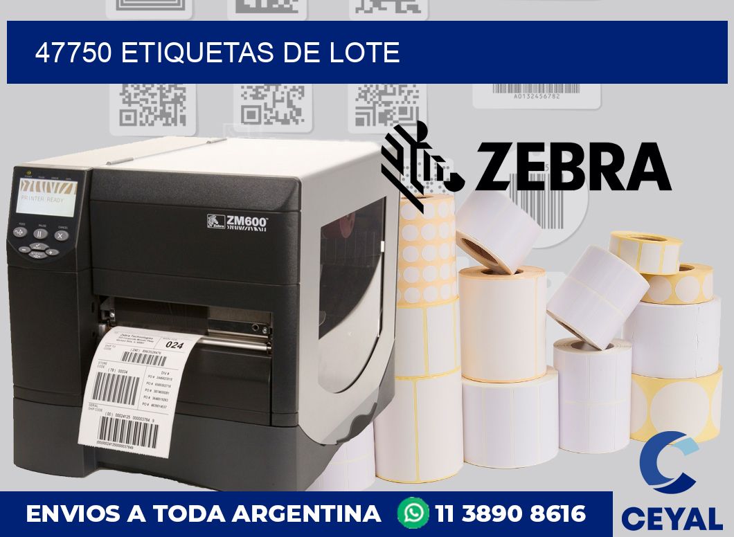 47750 Etiquetas de lote