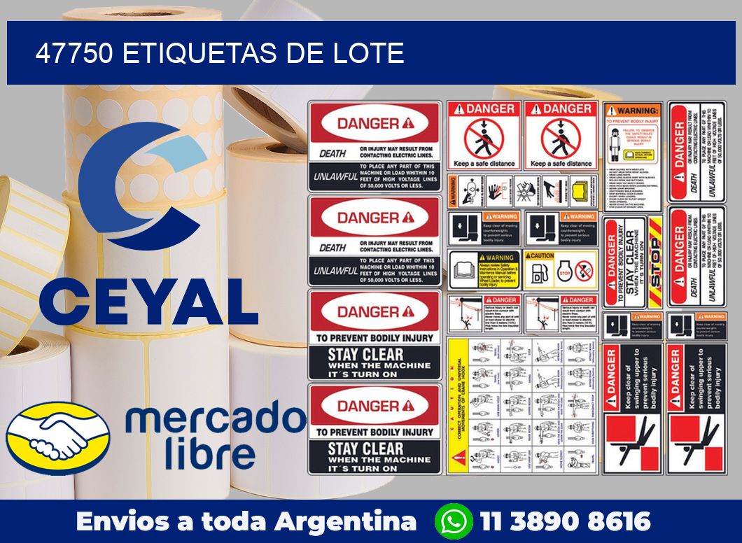 47750 Etiquetas de lote