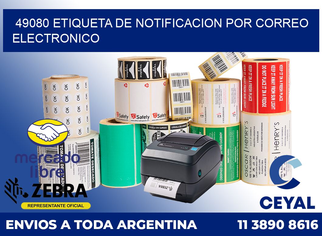 49080 Etiqueta de notificacion por correo electronico