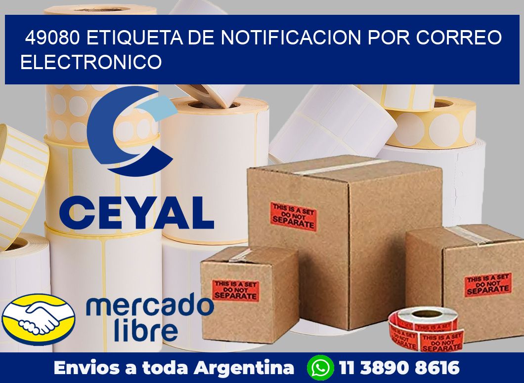 49080 Etiqueta de notificacion por correo electronico
