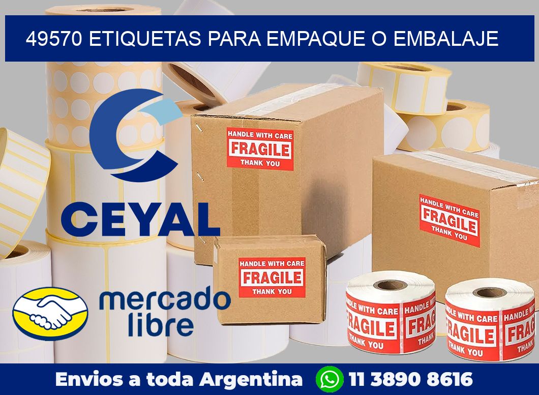 49570 etiquetas para empaque o embalaje