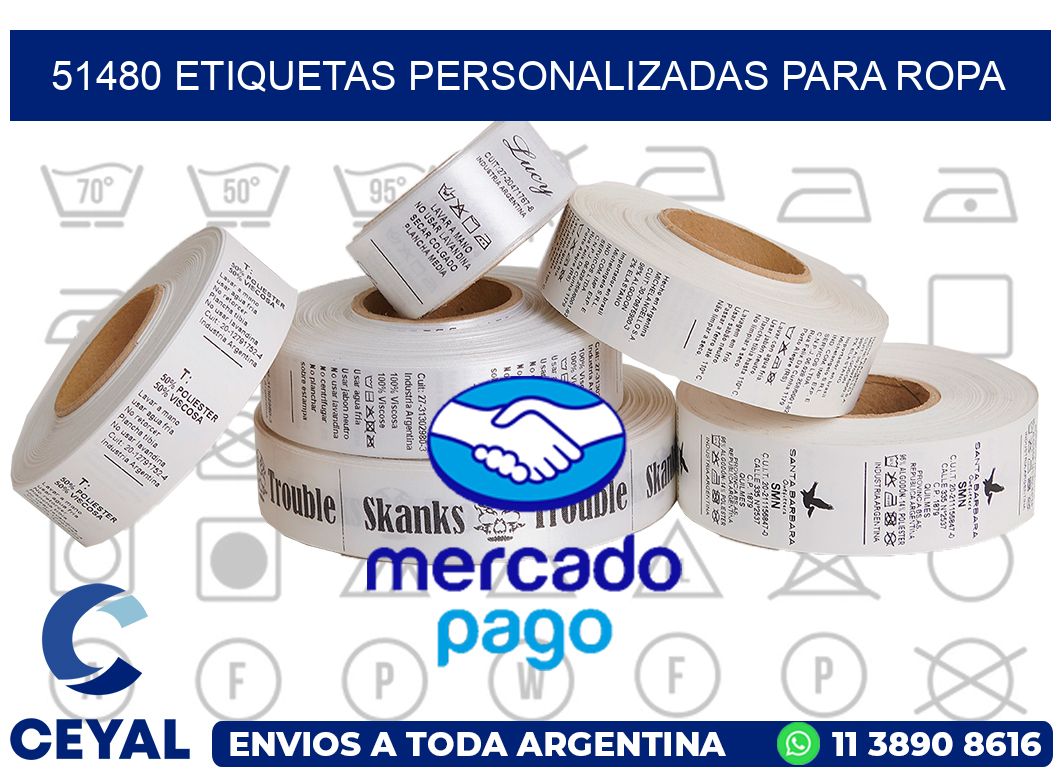 51480 Etiquetas personalizadas para ropa