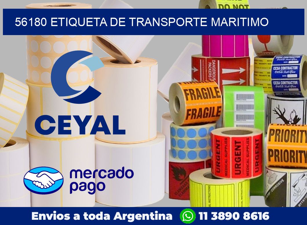 56180 Etiqueta de transporte maritimo