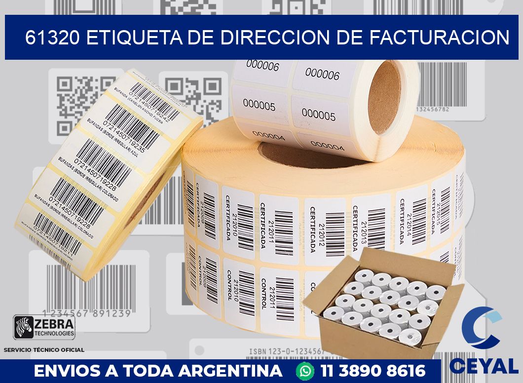 61320 Etiqueta de direccion de facturacion