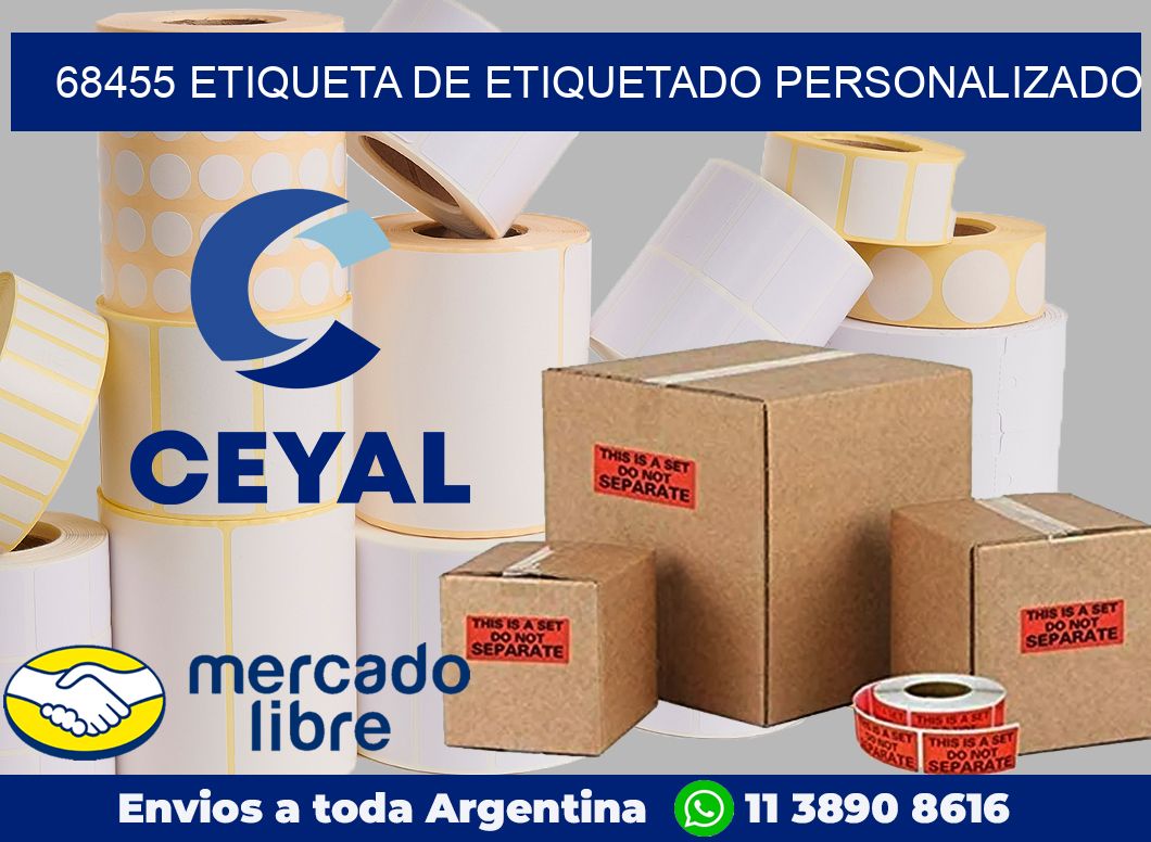 68455 Etiqueta de etiquetado personalizado
