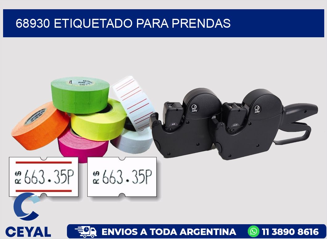 68930 Etiquetado para prendas