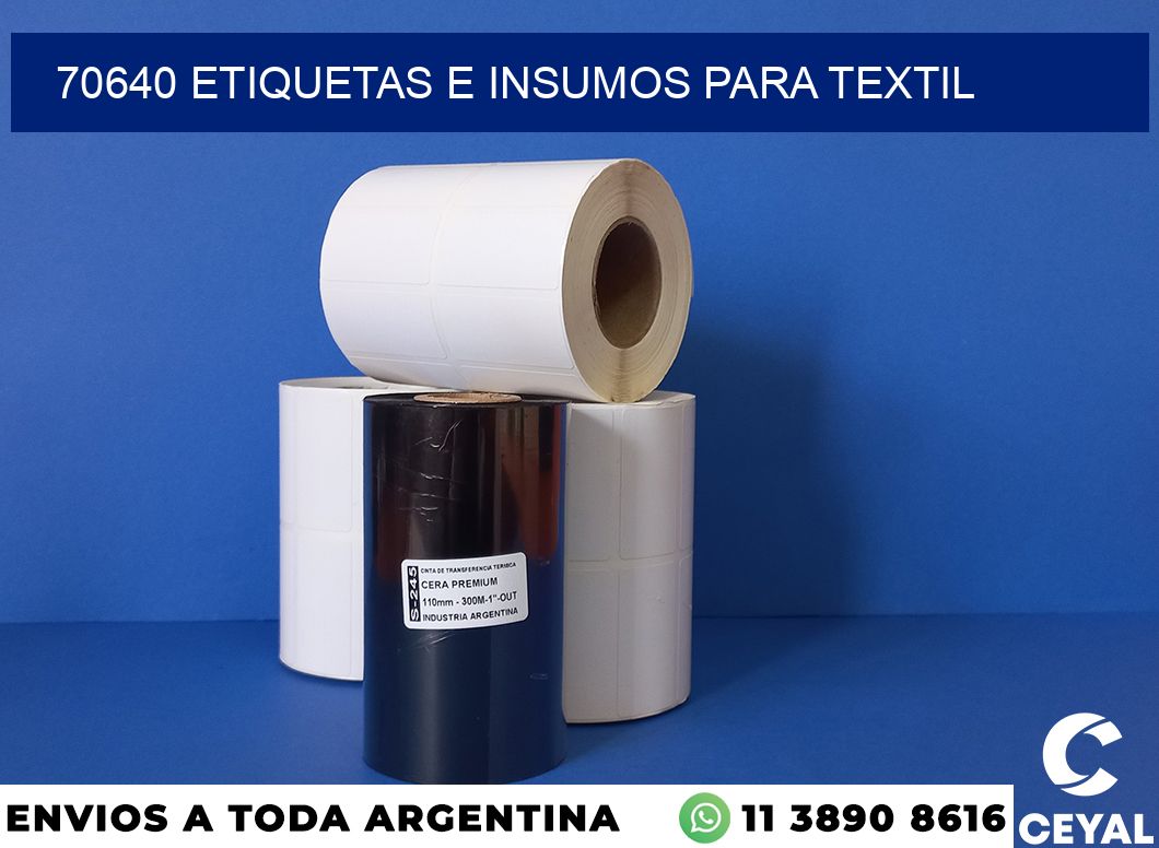 70640 etiquetas e insumos para textil