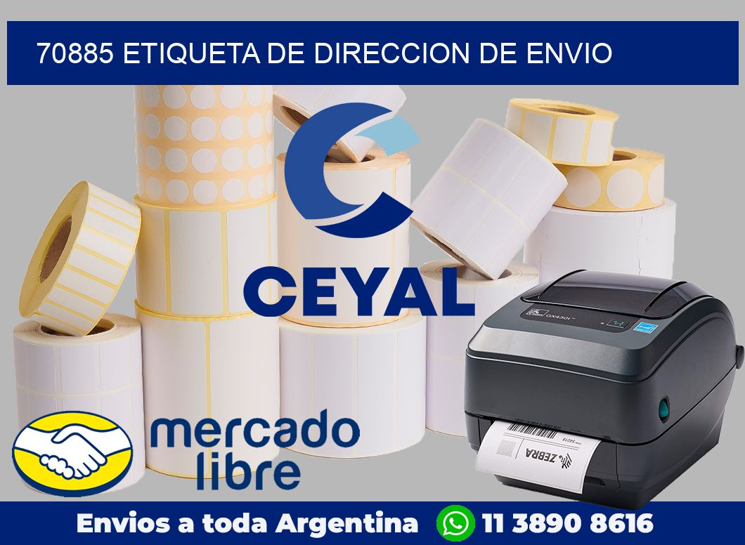 70885 Etiqueta de direccion de envio