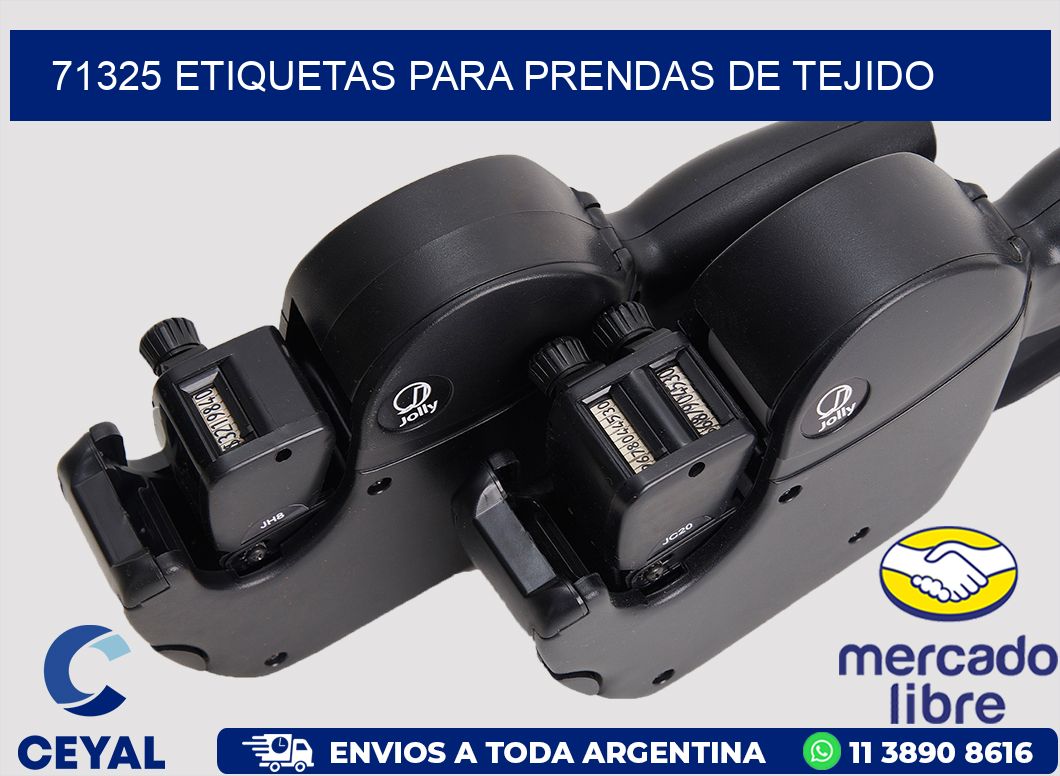 71325 Etiquetas para prendas de tejido