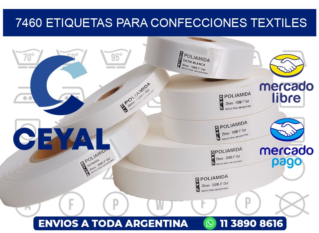 7460 Etiquetas para confecciones textiles