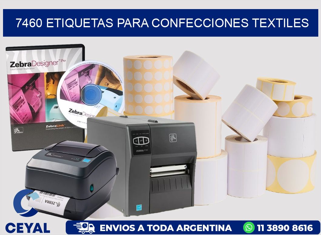 7460 Etiquetas para confecciones textiles