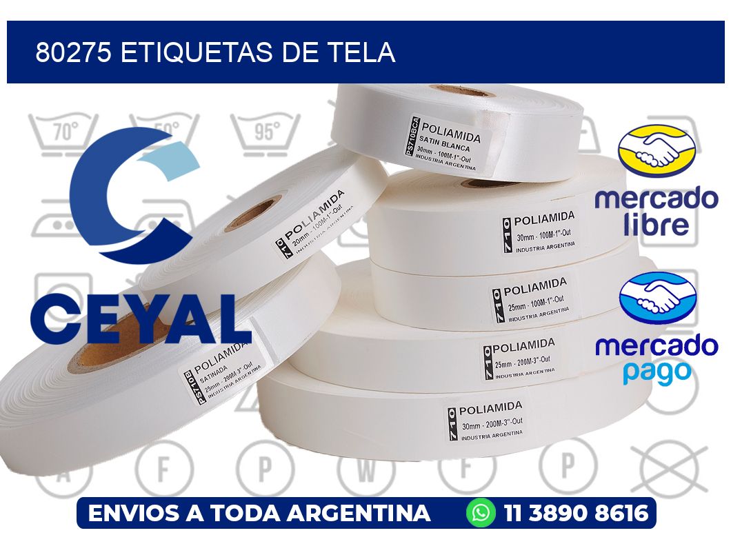 80275 Etiquetas de tela