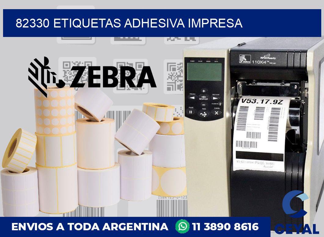 82330 etiquetas adhesiva impresa