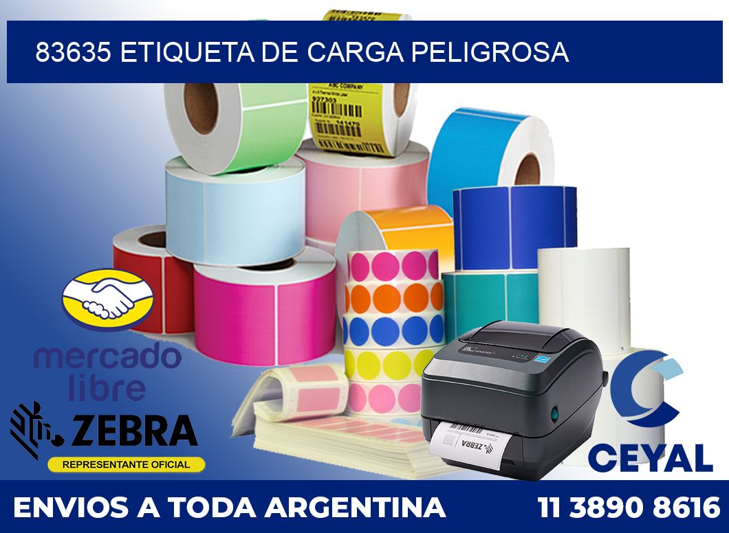 83635 Etiqueta de carga peligrosa