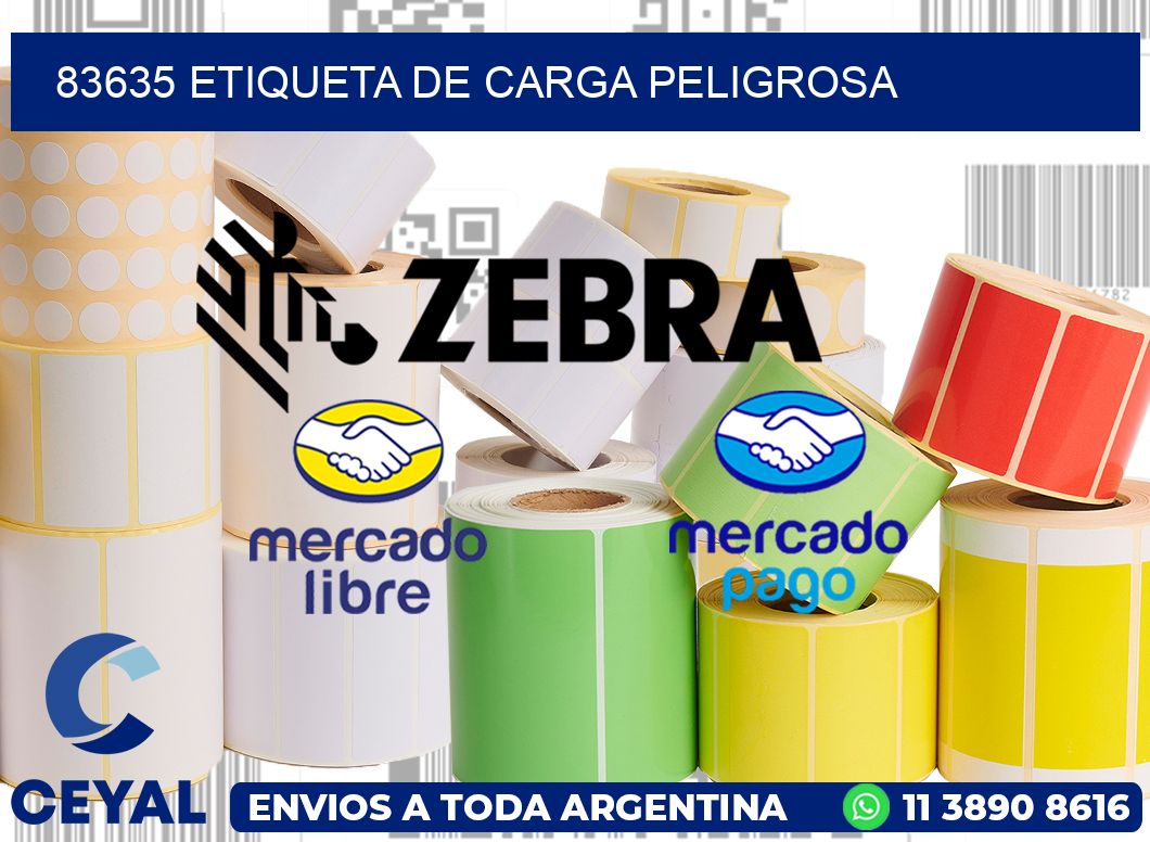 83635 Etiqueta de carga peligrosa