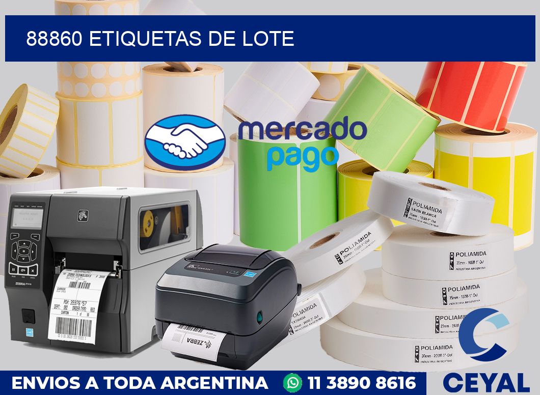 88860 Etiquetas de lote