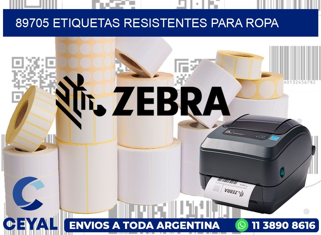89705 Etiquetas resistentes para Ropa