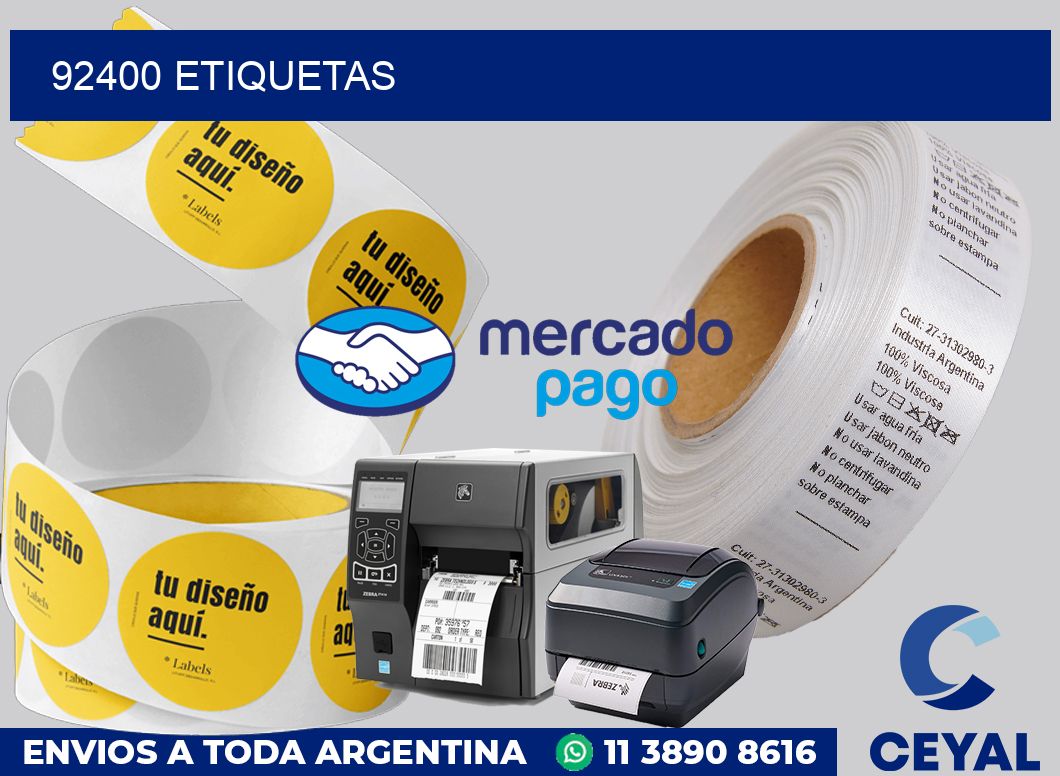 92400 etiquetas