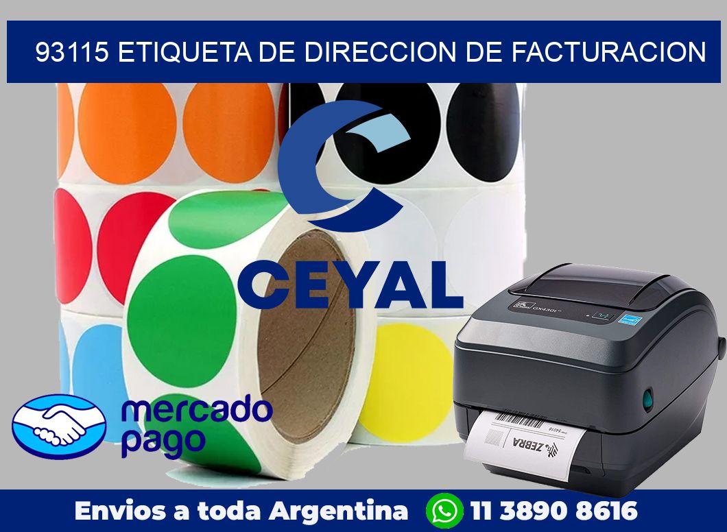 93115 Etiqueta de direccion de facturacion