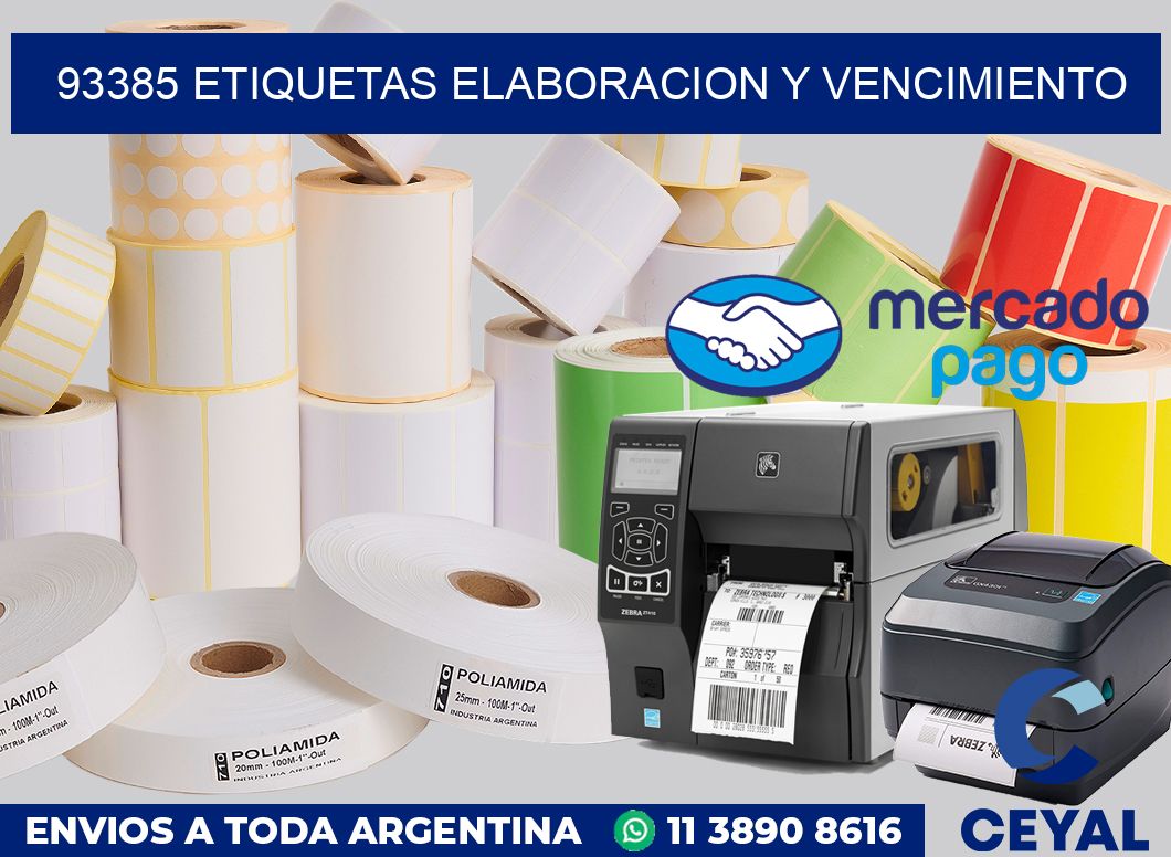 93385 Etiquetas elaboracion y vencimiento