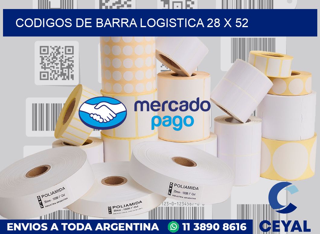 Codigos de barra logistica 28 x 52