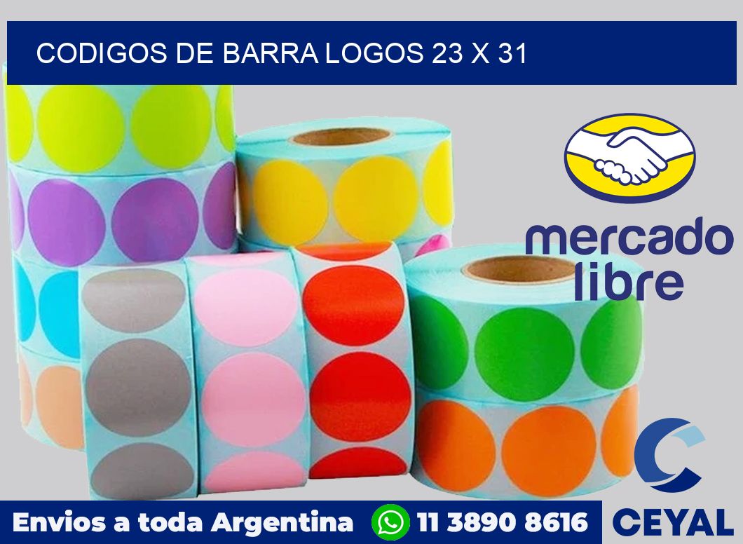 Codigos de barra logos 23 x 31