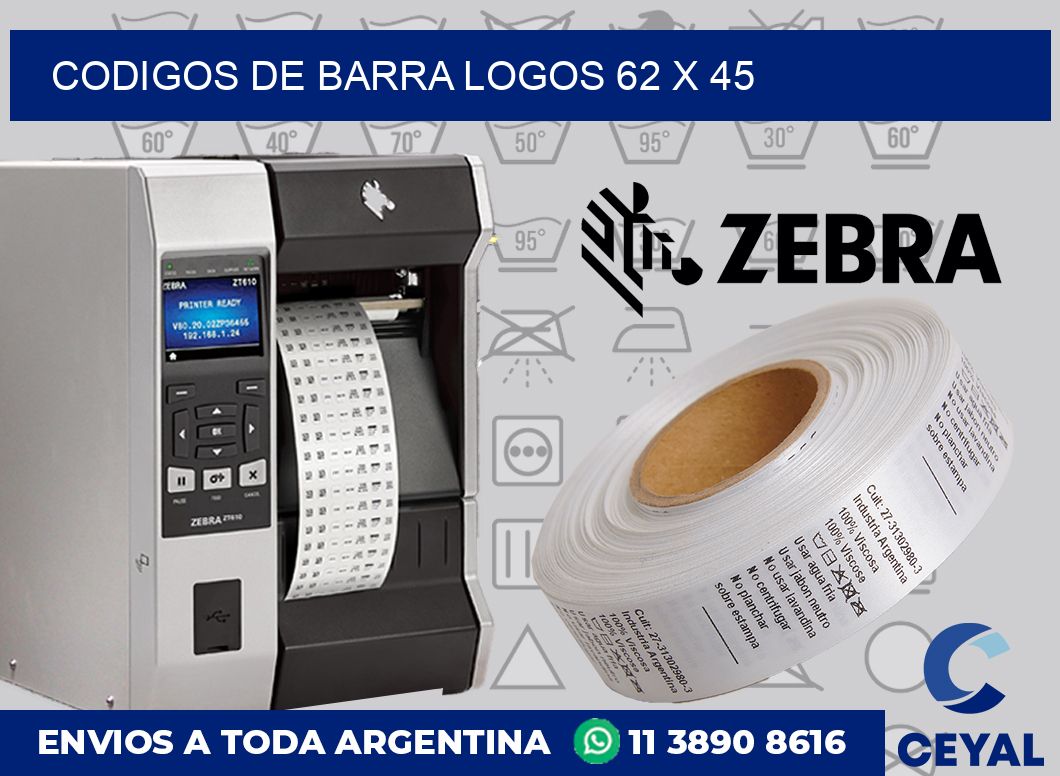Codigos de barra logos 62 x 45