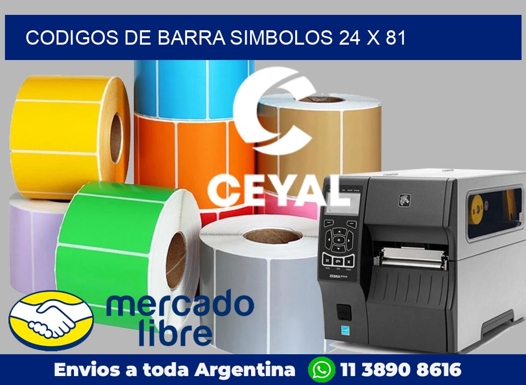 Codigos de barra simbolos 24 x 81