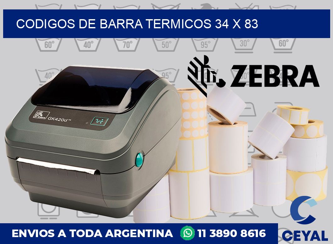 Codigos de barra termicos 34 x 83