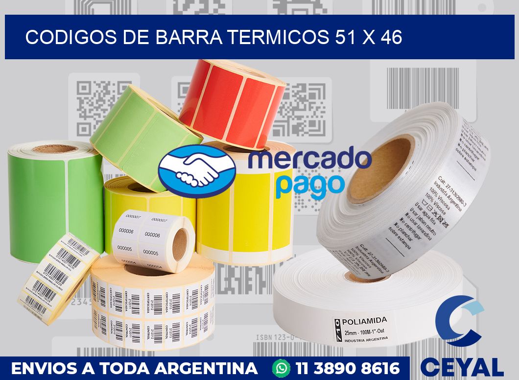 Codigos de barra termicos 51 x 46