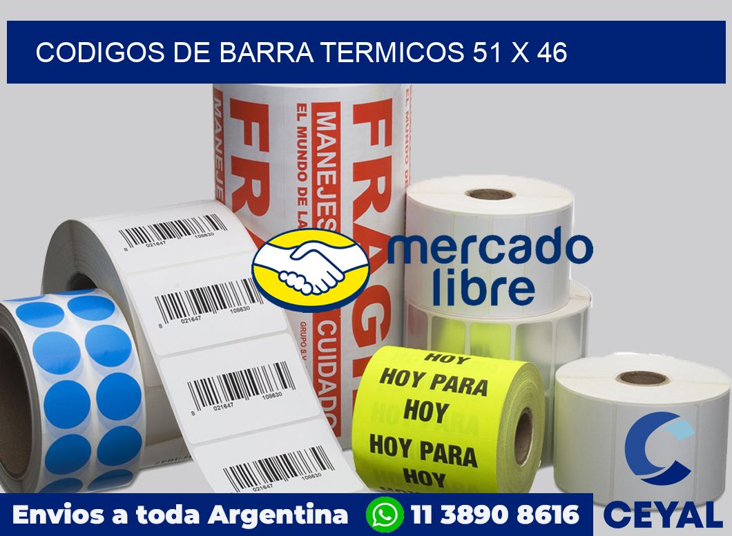 Codigos de barra termicos 51 x 46