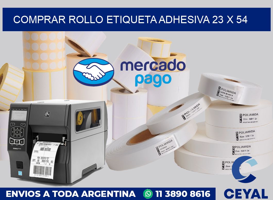Comprar rollo etiqueta adhesiva 23 x 54