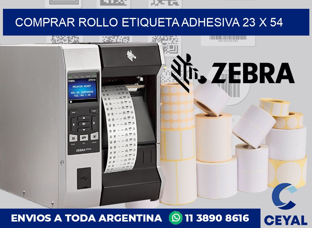 Comprar rollo etiqueta adhesiva 23 x 54