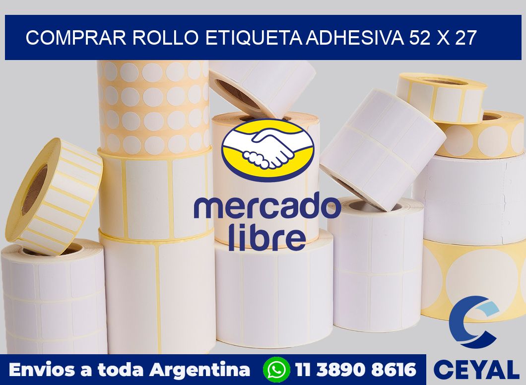 Comprar rollo etiqueta adhesiva 52 x 27