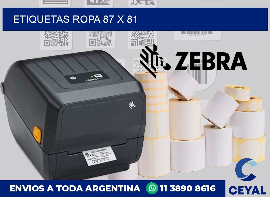 Etiquetas ropa 87 x 81