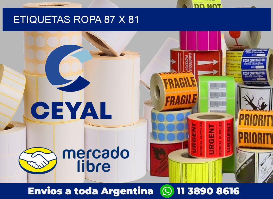 Etiquetas ropa 87 x 81