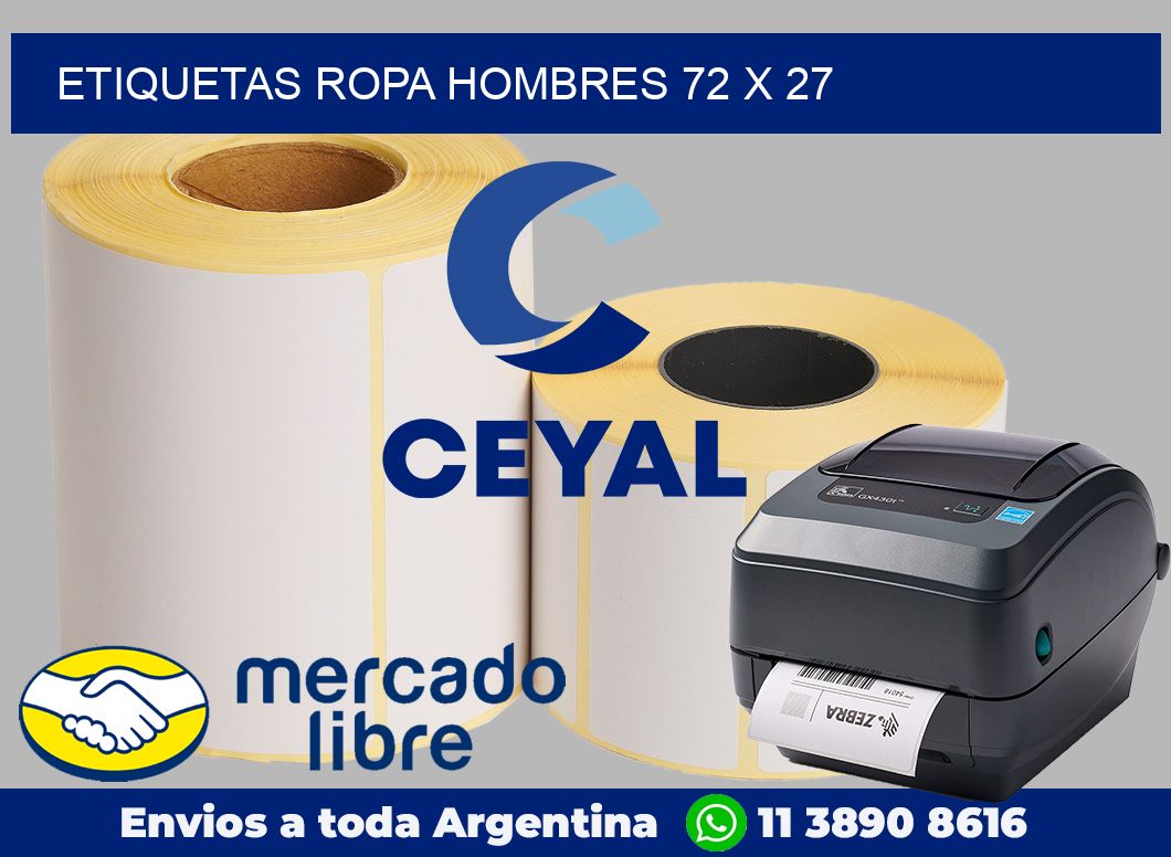 Etiquetas ropa hombres 72 x 27