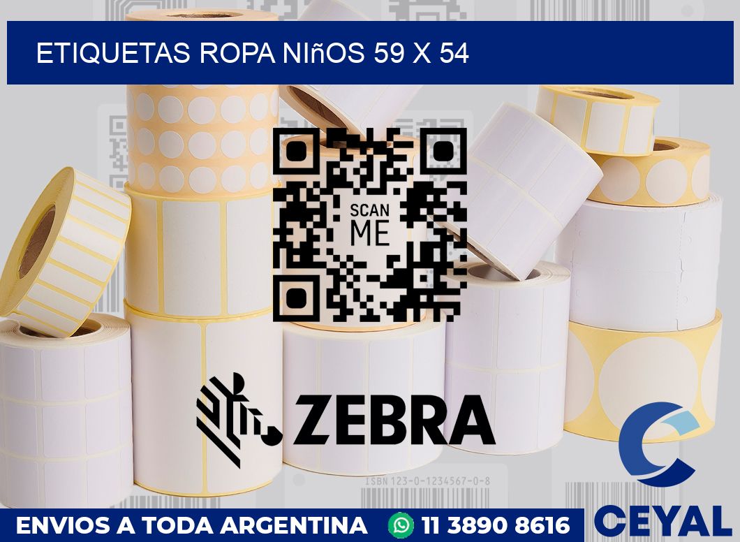 Etiquetas ropa niños 59 x 54