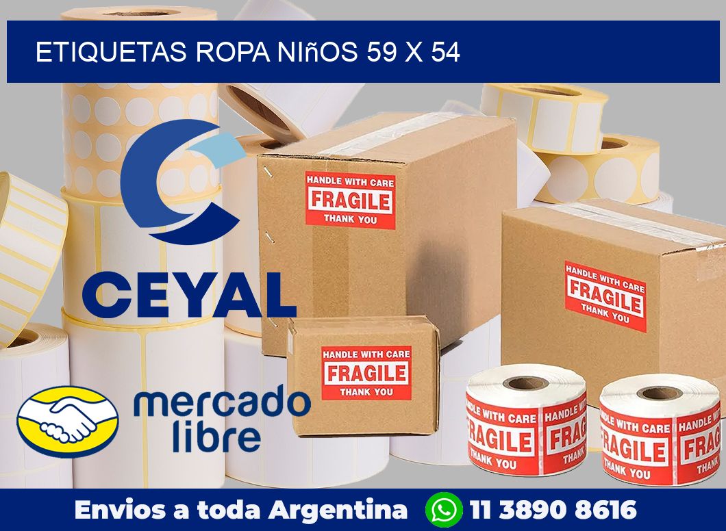 Etiquetas ropa niños 59 x 54