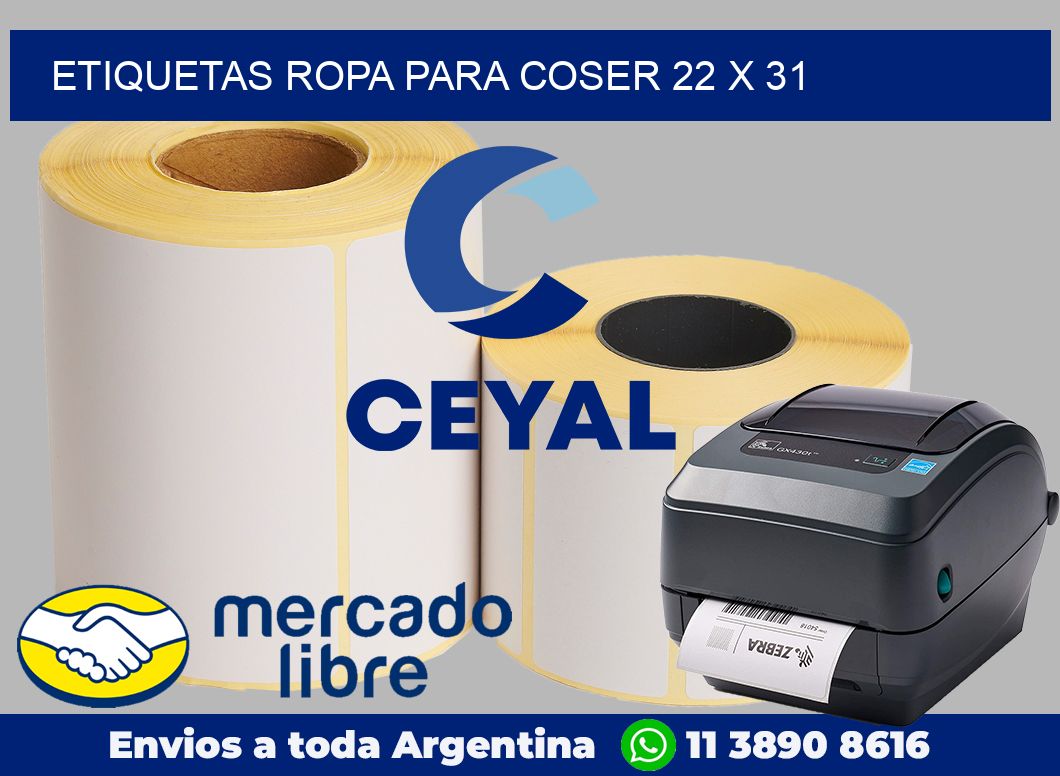 Etiquetas ropa para coser 22 x 31
