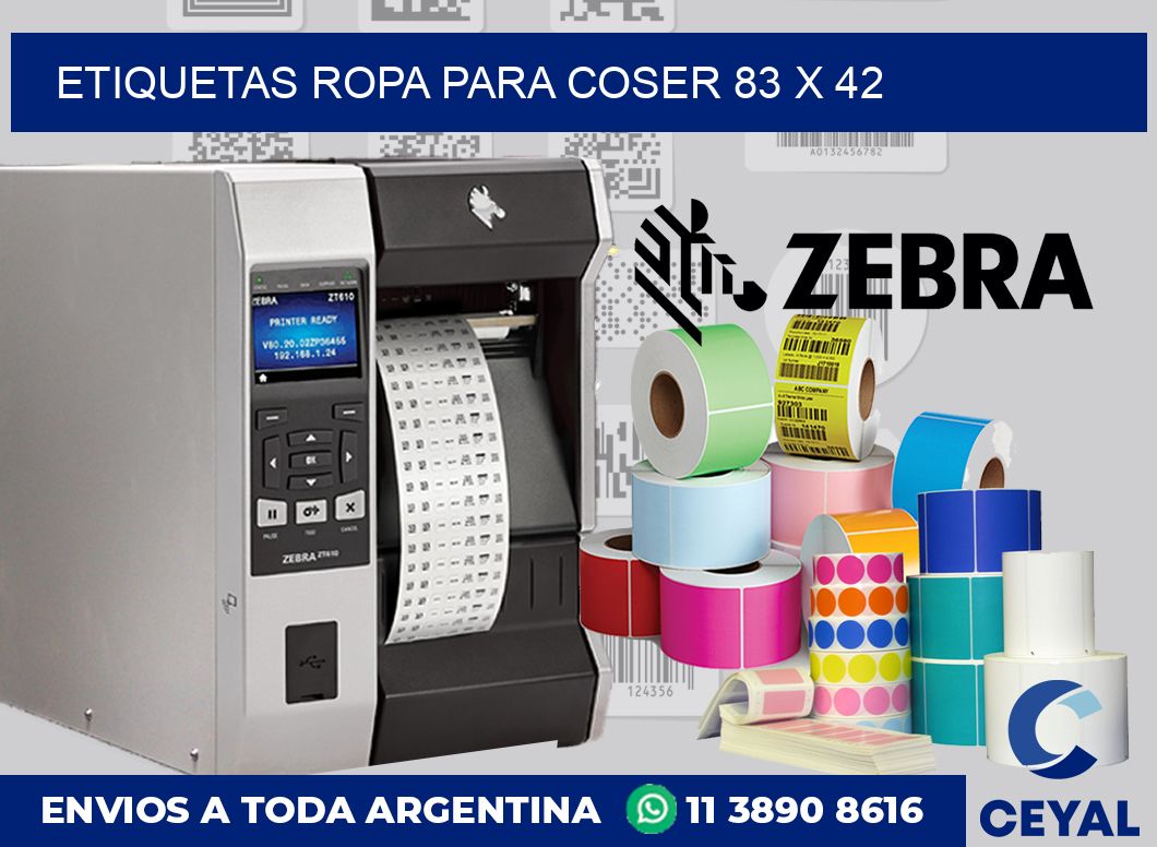 Etiquetas ropa para coser 83 x 42