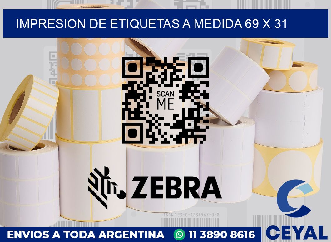 Impresion de etiquetas a medida 69 x 31