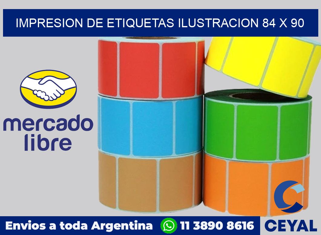 Impresion de etiquetas ilustracion 84 x 90